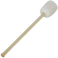 A drumstick banging on the website banner