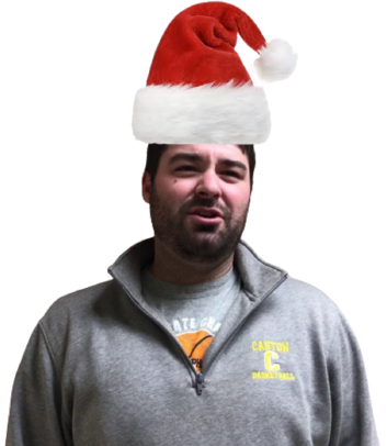 Troy Lassial with a Santa hat